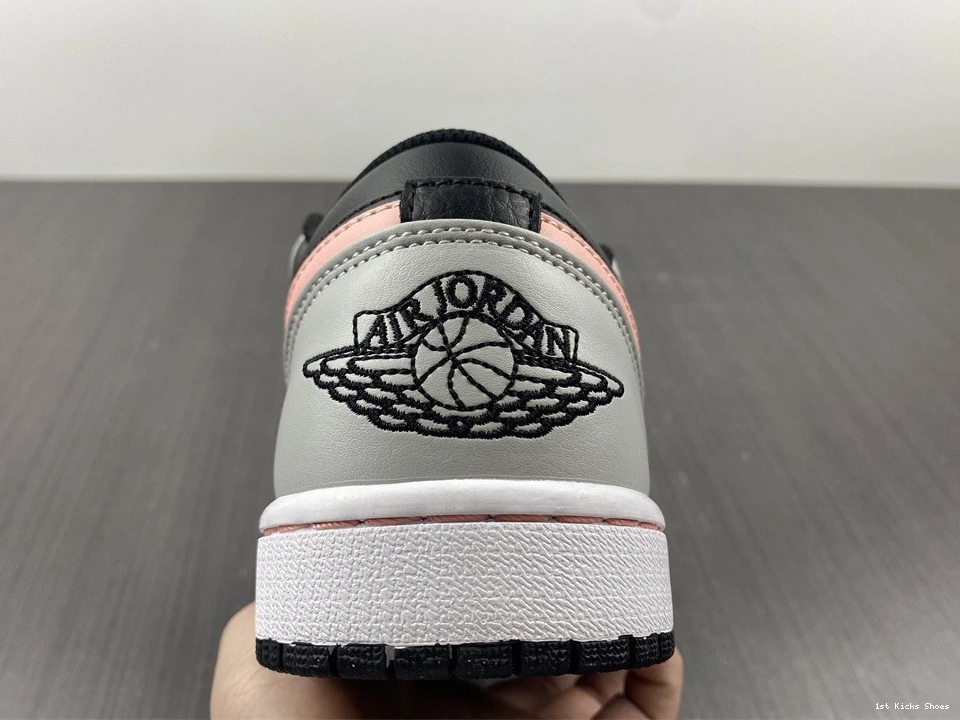 Air 1 Low Jordan Black 553558-062 Pink Grey White 1001